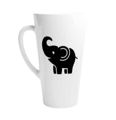 Tall White Latte 17oz Ceramic Mug