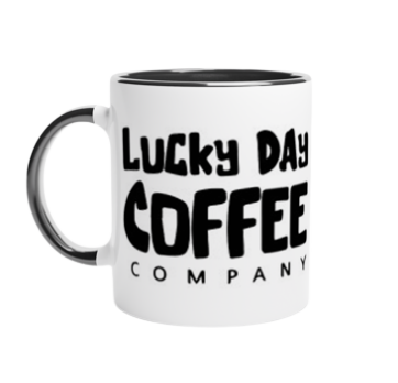 Pink, Blue, Black, Green, Red or Yellow 11oz Ceramic Mug with Color Inside