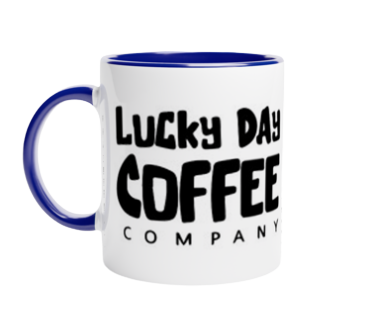 Pink, Blue, Black, Green, Red or Yellow 11oz Ceramic Mug with Color Inside