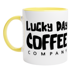 Pink, Blue, Black, Green, Red or Yellow 11oz Ceramic Mug with Color Inside